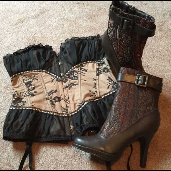 🆕 Anne Michelle Vintage Tapestry Boots, Sz  8 - Picture 2 of 6
